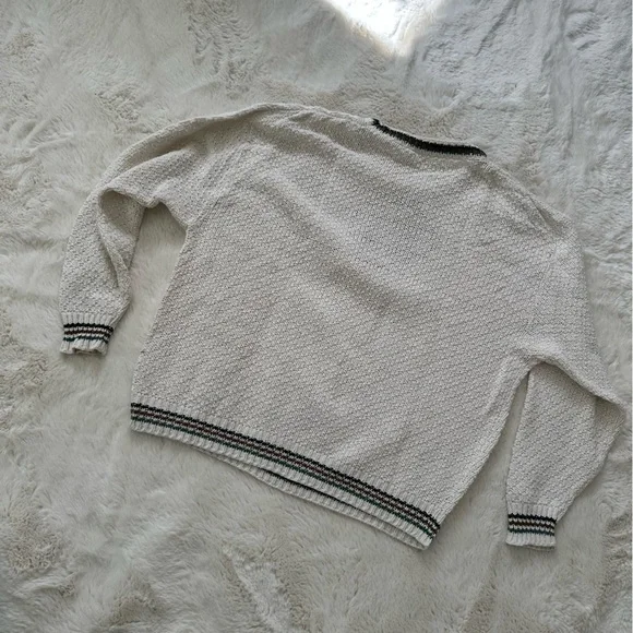 Vintage knit cream colored Fawn/ baby deer sweater - Picture 10 of 13